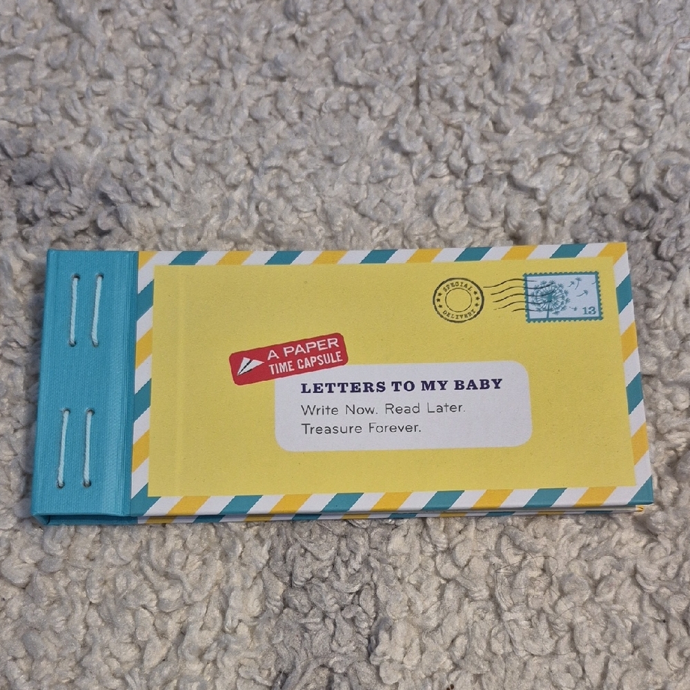 Yellow and Blue Letters to My Baby Book